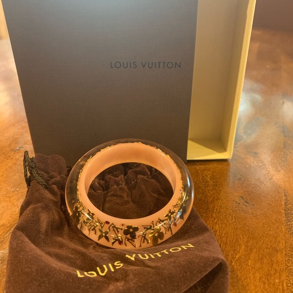 LOUIS VUITTON Wide Inclusion Bangle (Light Pink/Gold) - Picture 2 of 3